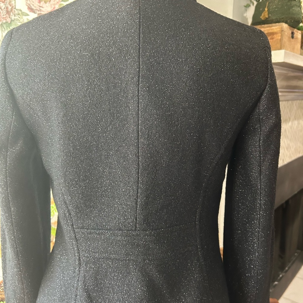 Talbots petite jacket blazer black metallic long sleeves - Picture 8 of 13